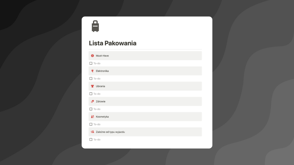 Aplikacja do planowania wakacji