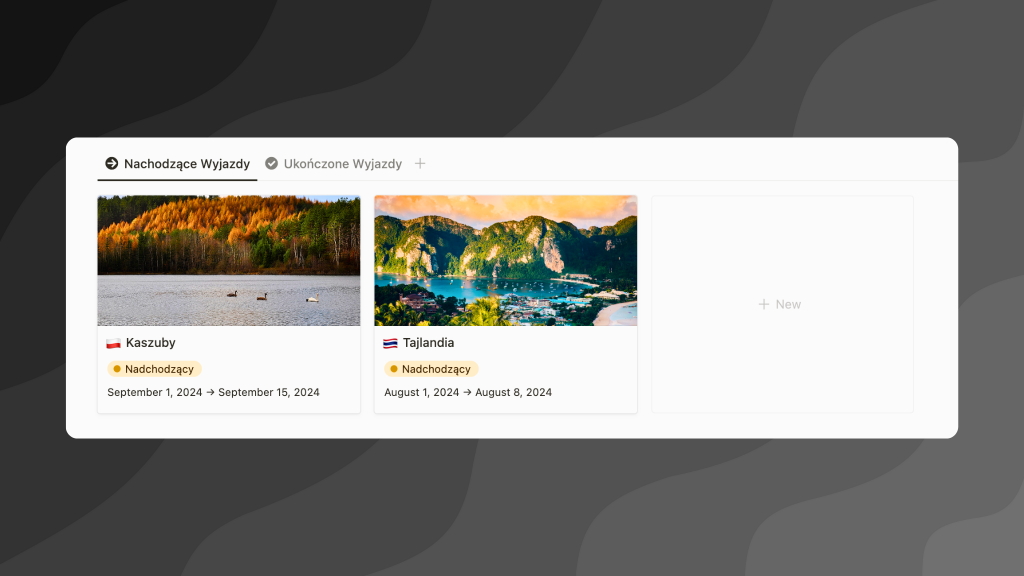 Aplikacja do planowania wakacji